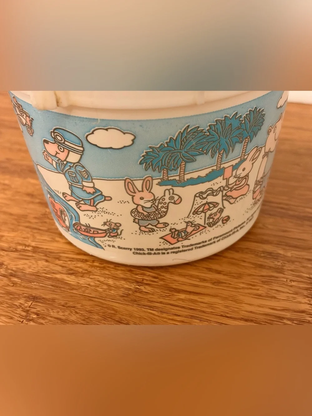 Chick-Fil-A Busy World of Richard Scarry 1993 Vintage Meal Bucket Pail 90s Kid